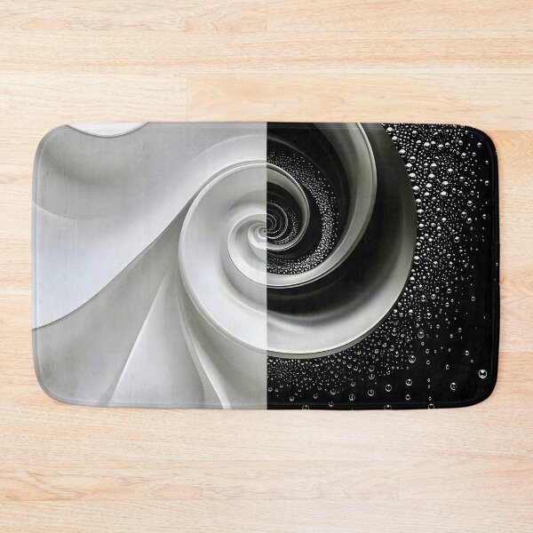 Item preview, Monochrome Spiral Contrast in Black and Silver designed and sold by Vicky Brago-Mitchell®.