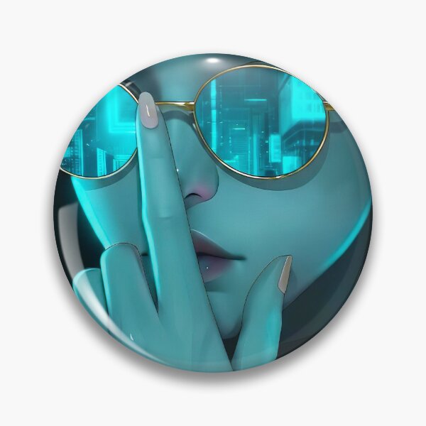 Item preview, Neon City Reflections Cyberpunk Girl designed and sold by abanoubnabil.