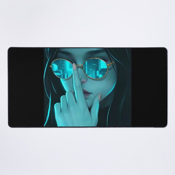 Item preview, Neon City Reflections Cyberpunk Girl designed and sold by abanoubnabil.