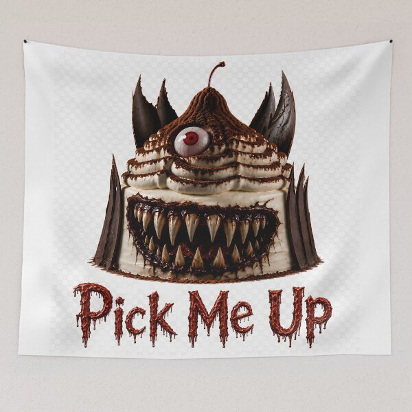 Item preview, Pick Me Up - Horror Tiramisu Monster Dark Art Print designed and sold by HorrorWorldWeb.