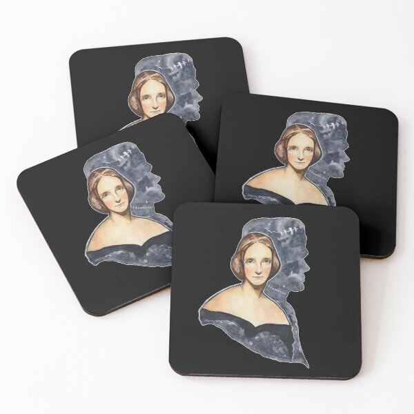 Item preview, Mary Shelley and The Creature, Frankenstein Gothic Literature Portrait designed and sold by esmavart.