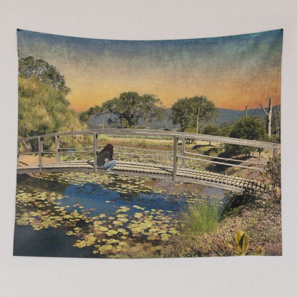 Item preview, TRANQUIL SCENE OF WALKING BRIDGE DONE IN MODERN PICTORIALISM STYLE designed and sold by Barbara Jean Photo Art And Design.