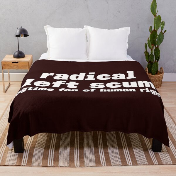 Item preview, Radical LEFT scum. Longtime fan of human rights. Progressive White Letters designed and sold by barefootmk.