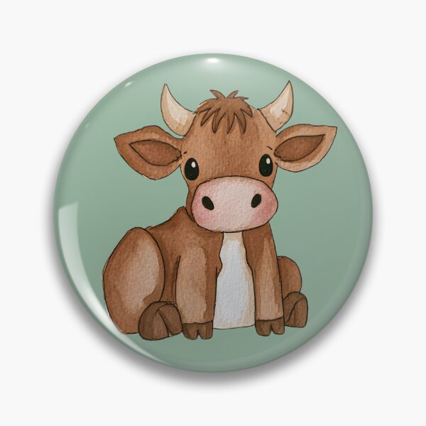 Item preview, Cute Watercolor Cow – Adorable Farm Animal designed and sold by KAM-KAM-STORE.
