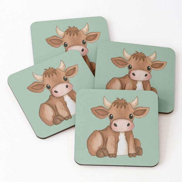 Item preview, Cute Watercolor Cow – Adorable Farm Animal designed and sold by KAM-KAM-STORE.