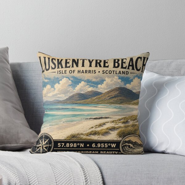 Item preview, Luskentyre Beach Isle of Harris Vintage Travel designed and sold by naturalsurvival.