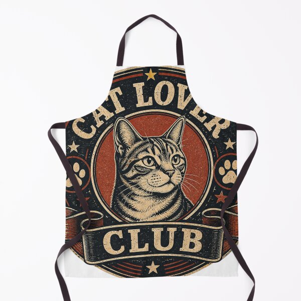 Item preview, Cat Lover Club Vintage Retro Cat Design designed and sold by RobertArt08.