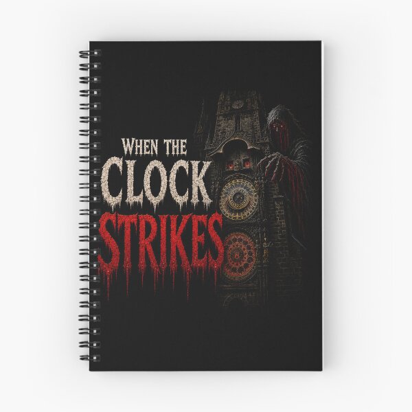 Item preview, Cuando el reloj marca la hora - Horror Prague Orloj Dark Tourism Print designed and sold by HorrorWorldWeb.