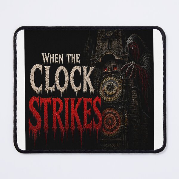 Item preview, When the Clock Strikes - Horror Prague Orloj Dark Tourism Print designed and sold by HorrorWorldWeb.