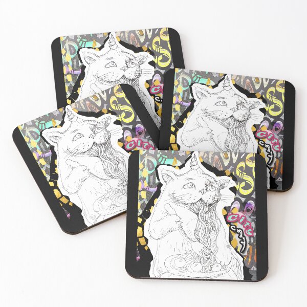 Item preview, City Cat - Cat Eating Spaghetti (Original Drawing by ACCI) designed and sold by VanyssaGraphics.