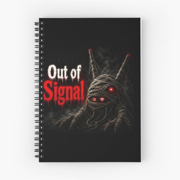 Item preview, Out of Signal - Mummy Router Horror Tech Art Print designed and sold by HorrorWorldWeb.