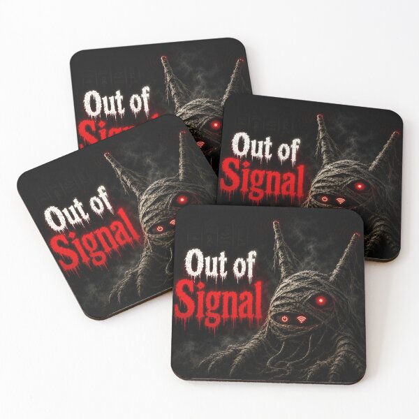 Item preview, Out of Signal - Mummy Router Horror Tech Art Print designed and sold by HorrorWorldWeb.