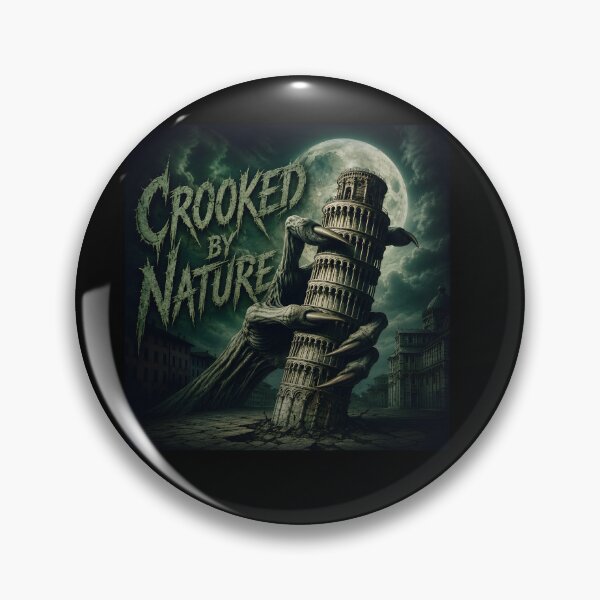 Item preview, Crooked by Nature - Horror Leaning Tower of Pisa Art designed and sold by HorrorWorldWeb.