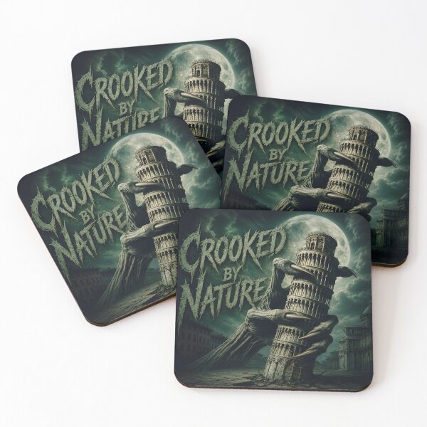 Item preview, Crooked by Nature - Horror Leaning Tower of Pisa Art designed and sold by HorrorWorldWeb.