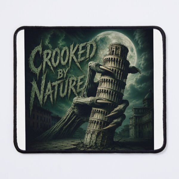 Item preview, Crooked by Nature - Horror Leaning Tower of Pisa Art designed and sold by HorrorWorldWeb.