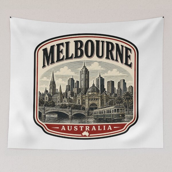 Aperçu de l'œuvre Melbourne - Australie créée et vendue par GoodOldVintage.