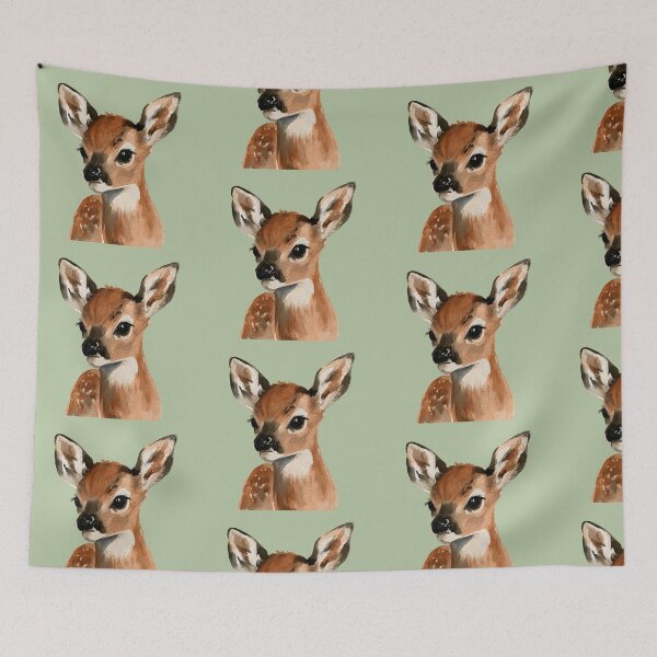 Item preview, Sweet Watercolor Fawn – Cute Woodland Deer designed and sold by KAM-KAM-STORE.