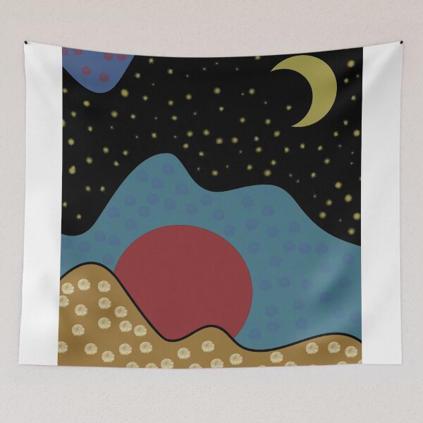 Item preview, Midnight Celestial Hills designed and sold by marisalimaarts.