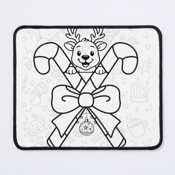 Item preview, Cute Reindeer and Candy Canes Holiday Design. designed and sold by DodoCraft3.