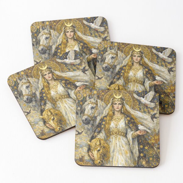 Item preview, Rhiannon Celtic Goddess of horses Painting. designed and sold by GalleryKauffeld.