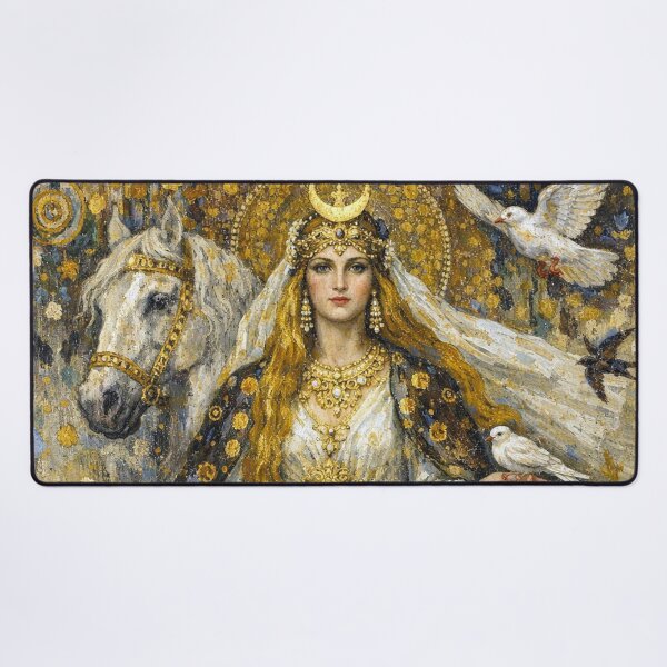 Item preview, Rhiannon Celtic Goddess of horses Painting. designed and sold by GalleryKauffeld.