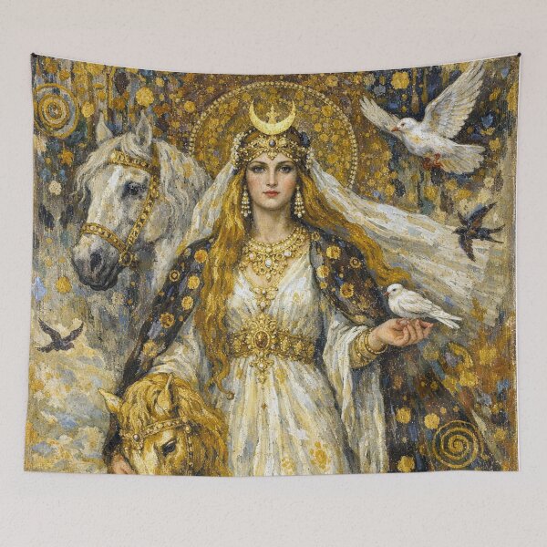 Item preview, Rhiannon Celtic Goddess of horses Painting. designed and sold by GalleryKauffeld.