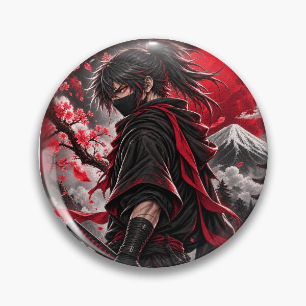 Item preview, Dark Samurai Anime Warrior – Japanese Ronin Red Moon designed and sold by Lumvero.