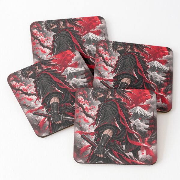 Item preview, Dark Samurai Anime Warrior – Japanese Ronin Red Moon designed and sold by Lumvero.