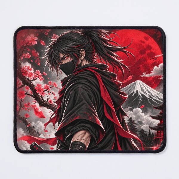 Item preview, Dark Samurai Anime Warrior – Japanese Ronin Red Moon designed and sold by Lumvero.