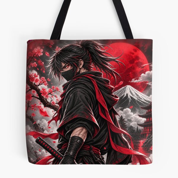 Item preview, Dark Samurai Anime Warrior – Japanese Ronin Red Moon designed and sold by Lumvero.