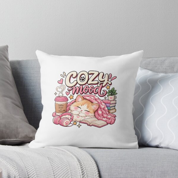 Item preview, Cozy Cat Mood — Coffee, Books & Comfy Vibes designed and sold by Matheist.