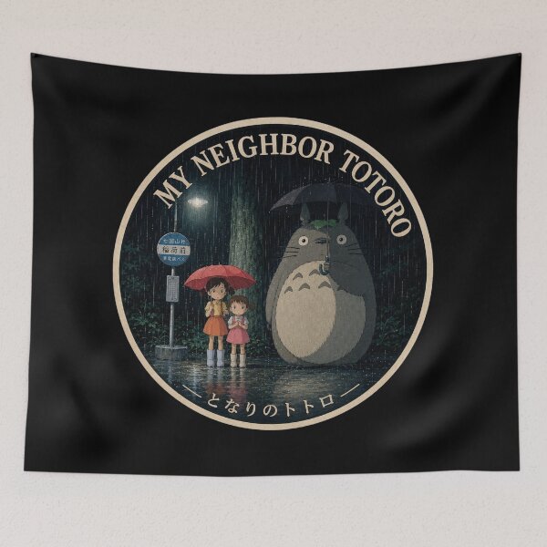 Item preview, Classic illustration of My Neighbor Totoro at the bus stop designed and sold by killem667.