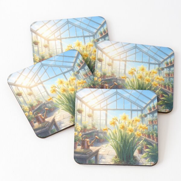 Item preview, January Birth Flower: Golden Daffodil Morning in the Greenhouse designed and sold by SOOstudio73.