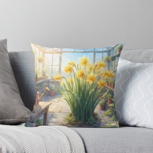 Item preview, January Birth Flower: Golden Daffodil Morning in the Greenhouse designed and sold by SOOstudio73.