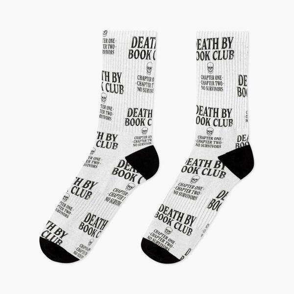 Item preview, Death By Book Club Funny Reader Quote Skull Bookish Aesthetic designed and sold by raedattia.