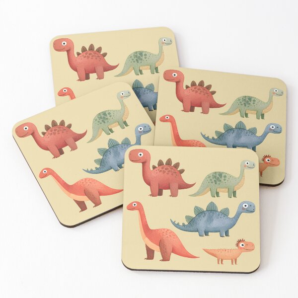 Item preview, Cute Watercolor Dinosaurs – Colorful Prehistoric Friends designed and sold by KAM-KAM-STORE.