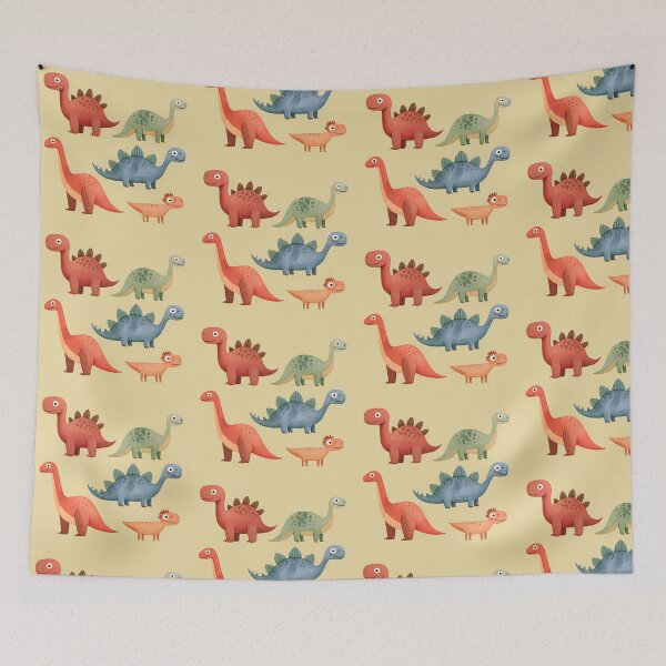 Item preview, Cute Watercolor Dinosaurs – Colorful Prehistoric Friends designed and sold by KAM-KAM-STORE.