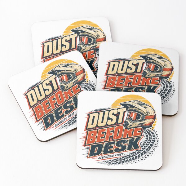 Item preview, Dust Before Desk Retro Adventure Motorcycle Design designed and sold by TorqueTheoryLab.