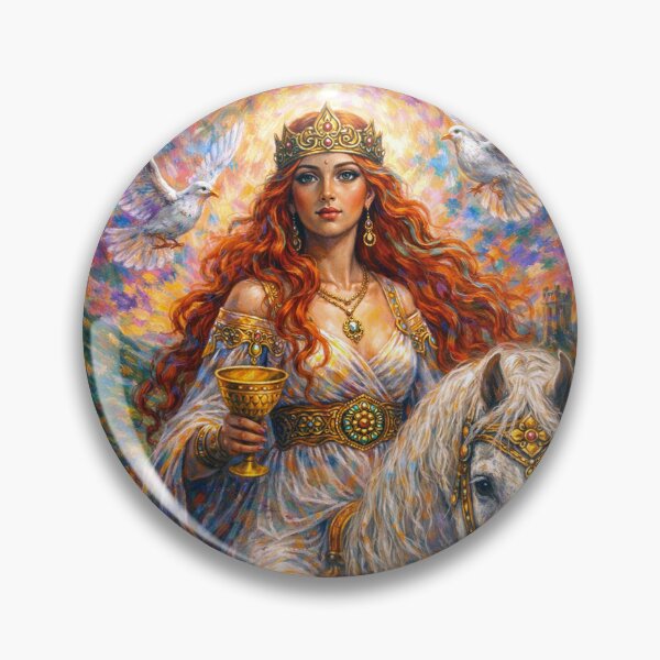 Item preview, Rhiannon Celtic Goddess of horses Painting. designed and sold by GalleryKauffeld.