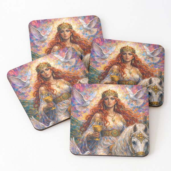 Item preview, Rhiannon Celtic Goddess of horses Painting. designed and sold by GalleryKauffeld.