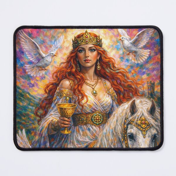Item preview, Rhiannon Celtic Goddess of horses Painting. designed and sold by GalleryKauffeld.