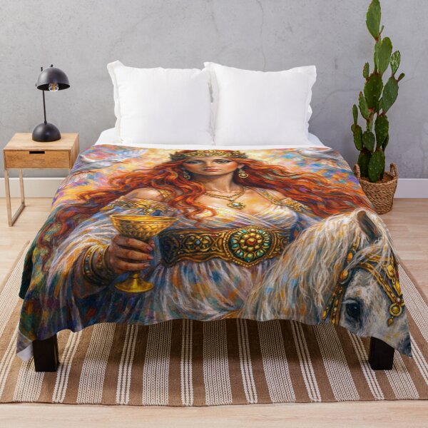 Item preview, Rhiannon Celtic Goddess of horses Painting. designed and sold by GalleryKauffeld.