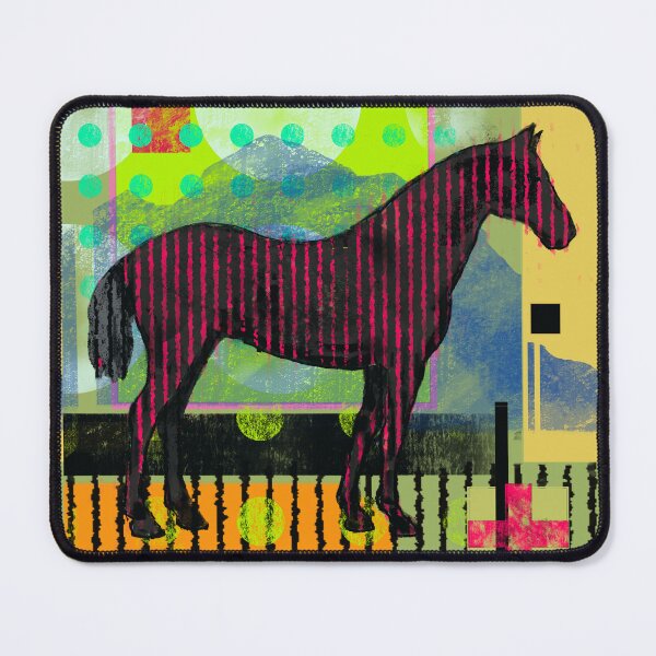 Item preview, Abstract Glitch Horse in Geometric Landscape #2 designed and sold by MikZviagin.