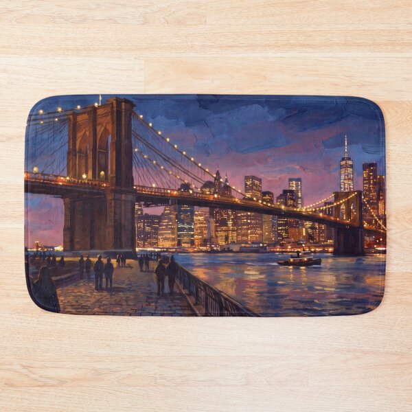 Item preview, Brooklyn Bridge and Manhattan Skyline at Dusk designed and sold by RedPeaStudio.