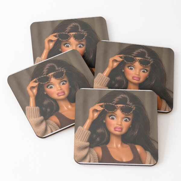 Item preview, Shocked Brunette Doll Sunglasses Reaction Funny Meme designed and sold by Devilians92.