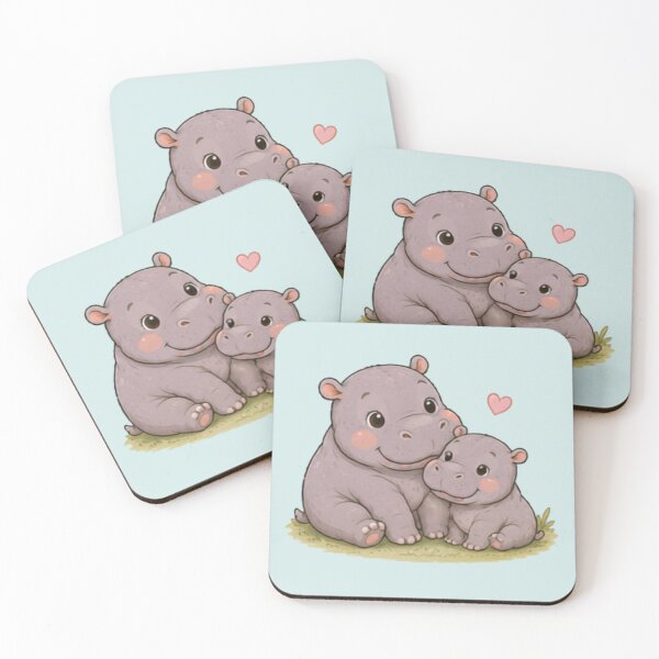 Item preview, Mum & Bay Hippos designed and sold by MellowMunchkins.