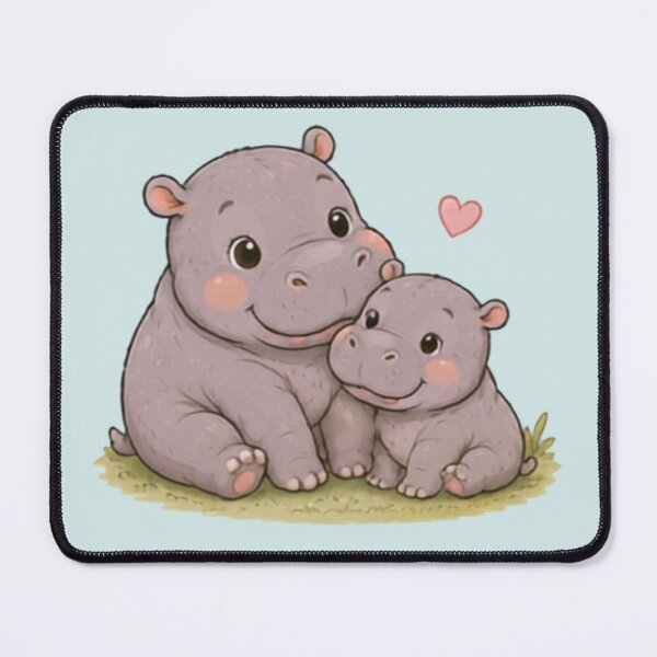 Item preview, Mum & Bay Hippos designed and sold by MellowMunchkins.