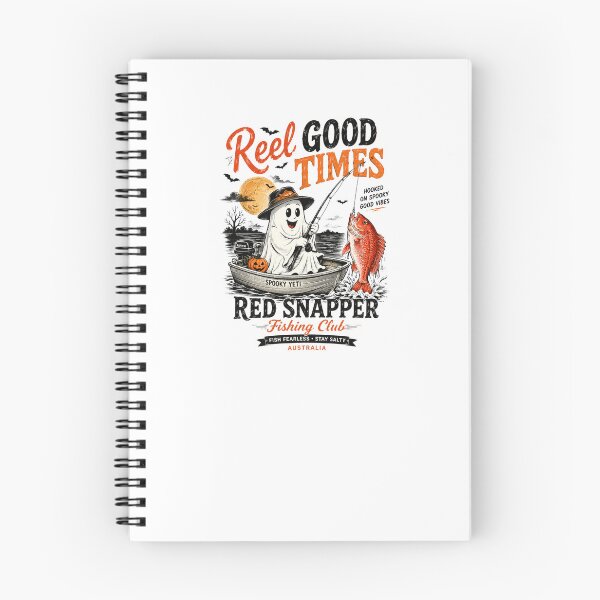 Item preview, Reel Good Times Red Snapper Fishing Club Australia Funny Aussie Ghost Fishing Halloween designed and sold by Yellowriversss.