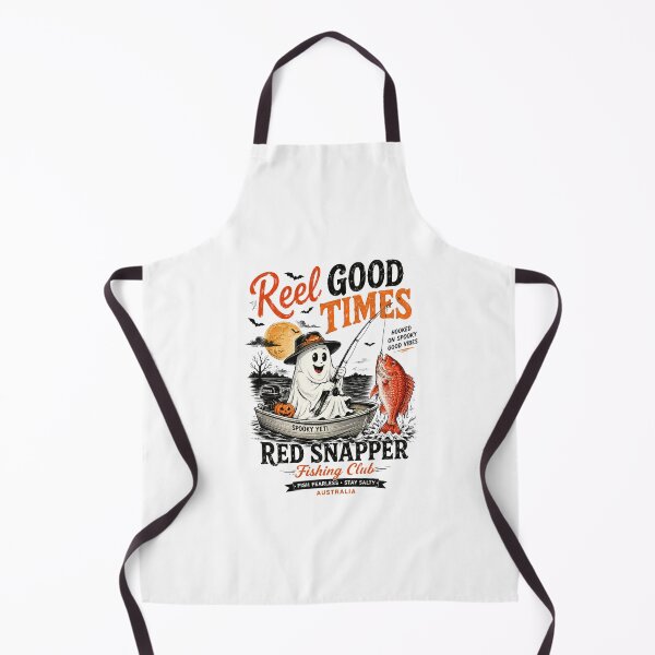 Item preview, Reel Good Times Red Snapper Fishing Club Australia Funny Aussie Ghost Fishing Halloween designed and sold by Yellowriversss.