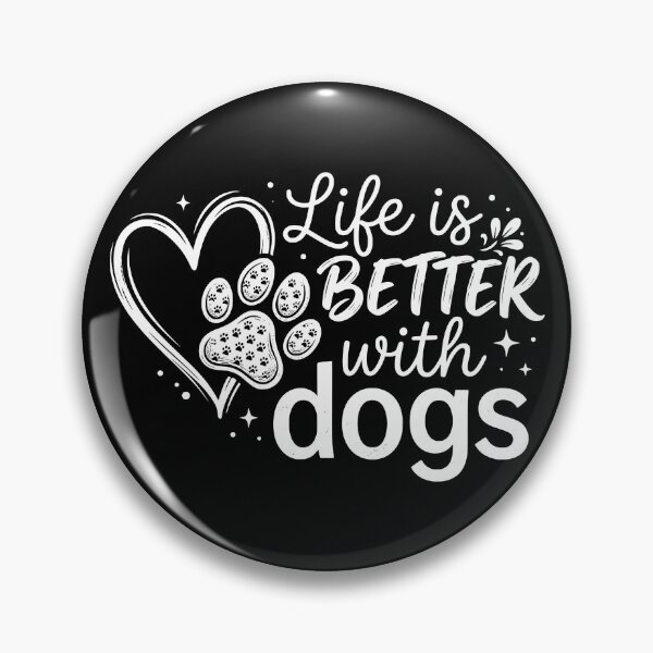 Item preview, Life is Better With Dogs - Hand-Drawn Heart & Paw Design designed and sold by Shopeon Designs.
